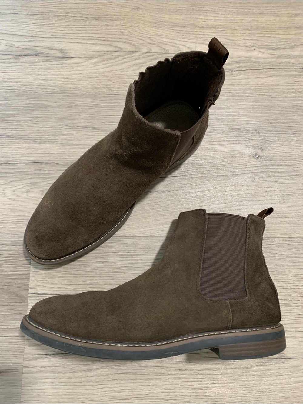 Banana Republic Men's Dark Brown Suede Chukka Chelsea Boots 10.5